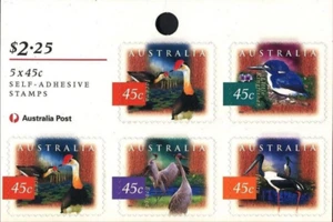 1997 Wetland Birds Card sheetlet - 5 x 45c Peel & Stick Mint - Picture 1 of 2