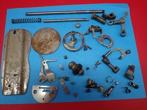 Antique 1915 SINGER 66 RED EYE Sewing Machine Parts Lot NEEDS Complete Cleaning - Picture 1 of 17