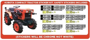 Kubota Compact Tractor Sticker Kit Decal Kit B6000 B6001 B6100 B7000 B7001 B7100 - Picture 1 of 9
