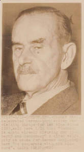 1947 Press Photo Author Thomas Mann Visits Europe for First Time since 1939 - Picture 1 of 2