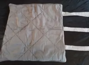 Pottery Barn weiche Baumwolle Euro Schein gesteppt grau Krawatte geschlossen Dimond Satin - Bild 1 von 13