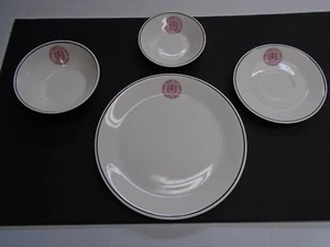 Vintage "CENTRAL MISSOURI STATE COLLEGE" (Now UCM) RESTAURANT CHINA - SET of (4) - Picture 1 of 13