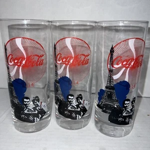 Coca-Cola Collector “Eiffel Tourist” 9 Oz Glasses Tumblers NEW! RETIRED! - Picture 1 of 8