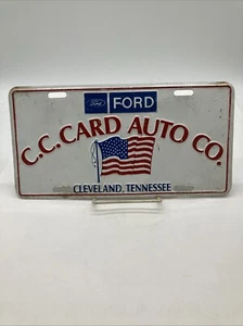 CC Card Auto Ford Dealership Metal License Plate Cleveland Tennessee- USA ๐บ๐ธ - Picture 1 of 3