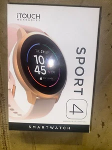 iTouch Wearables, Smartwatch. AIR 4 Health & Fitness SmartWatch. Rose Gold/Black - Picture 1 of 3