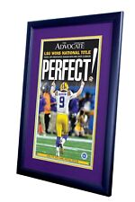 Framed &Ready To Hang The Advocate LSU 2020 NCAA Championship Newspaper Insert