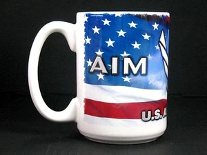 Aim High Mug - U.S. Air Force - Air Force Logo - Stars And Stripes - Picture 1 of 3