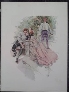 The Fencing Duel The Rivalry The Loser Victorian Era Harrison Fisher 1907 Print - Picture 1 of 1
