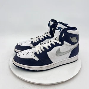 Nike Air Jordan 1 Alto Hombres Talla 10 DC1788-100 Negro Blanco Gris Zapatos de Entrenamiento - Imagen 1 de 14