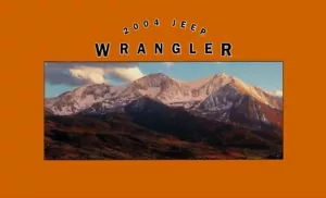 2004 Jeep Wrangler Owners Manual User Guide - Picture 1 of 1