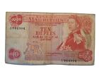 Mauritius 1967 QEII 10 RUPEES Banknote In Fine Condition 