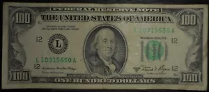1981-A $100 Federal Reserve Note, 41 Year Old "SMALL HEAD" SF FRB, FREE SHIP - Picture 1 of 2