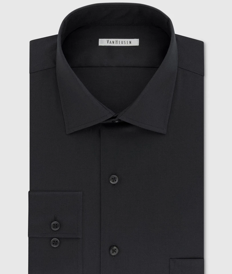 Van Heusen Gray 15.5 X 32/33 Regular Fit Men Dress Shirt Casual C30