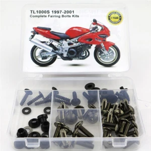 Kit completo de carrocería de pernos de carenado de acero apto para Suzuki TL1000S 1997-2001 - Imagen 1 de 11