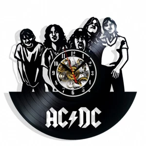 AC DC Vinyl Wanduhr Schallplatten Dekor Geschenk Geburtstag Urlaub Wohndeko M... - Bild 1 von 5