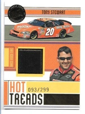 2007 Press Pass Eclipse Tony Stewart Hot Treads Gold #HT 2 /299 Race-Used Tire - Image 1 of 2