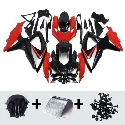 Red Black Fairing Kit For Suzuki GSXR600 GSXR750 2008 2009 2010 K8 ABS Bodywork - Image 1 of 4