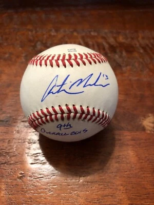 Austin Meadows Pre Novato Firmado Béisbol PSA ADN Certificado de Autenticidad Tampa Bay Rays Automático Foto 1 de 4