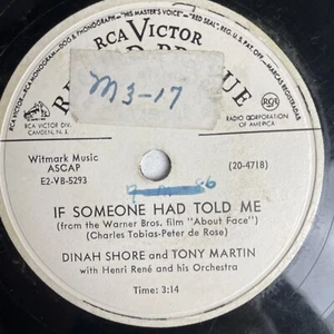 10" 78 RPM-Tony Martin/Dinah Shore-No Other Girl for Me/If Someone Had Told Me - Picture 1 of 4