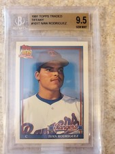 1991 Topps Traded Tiffany #101T Ivan Rodriguez Graded Beckett 9.5 Gem Mint 