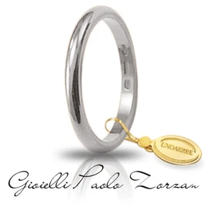 FEDE Matrimoniale ANELLO Nuziale UNOAERRE Francesina 3 gr. oro bianco 18 kt - Imagen 1 de 2