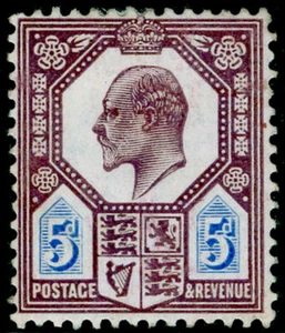 SG244 ESPECIFICACIÓN M29 (2), 5d pizarra púrpura y ultramarina (CALCÁREA), COMO NUEVA. Cat £55. - Imagen 1 de 1