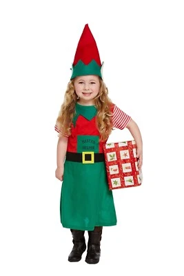 Girls Santas Little Helper Elf Fancy Dress Costume 3 Years Christmas - Image 1 of 2