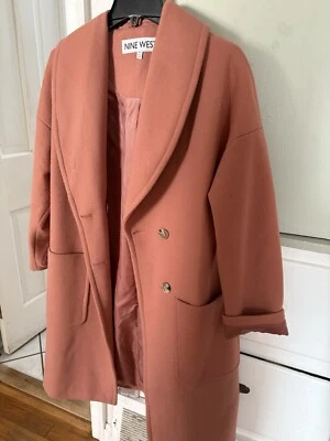 Gabardina Nine West Blush Rosa Mezcla Lana - Doble Pecho, Largo Medio Foto 1 de 4