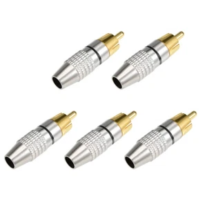 5x RCA Mâle coaxial sans Soudure Audio Vidéo adapteur J ACk Connecteur câble Fil - Photo 1/4