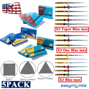 5Pack Dental Endodontic NITI Rotary Files X3 Never Break Engine Files 21/25/31MM - Picture 1 of 6