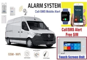 VAN-MINIBUS-Car Wireless Touch Alarm Security System Alert Mobile Call/SMS Phone - Picture 1 of 15
