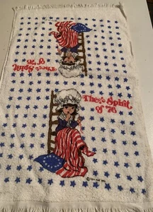 Kanone 1976 Handtuch mit Emblemen zur Feier des zweihundertjährigen Amerikas exzellenter Zustand - Bild 1 von 10