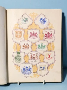 Partially Full 19/20thC Embossed Arms Monograms Crests Album Ex. Edward Law #63 - Picture 1 of 21