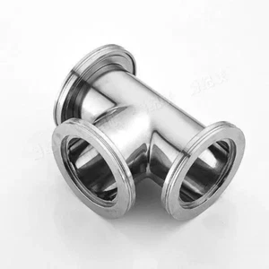 FOR ISO63 ISO80 ISO100 ISO160 304 New Vacuum Tee Flange Stainless Steel ISO - Picture 1 of 2