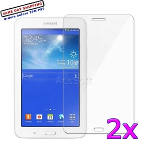 Clear 2x Tempered Glass Screen Protector for Samsung Kids Tab E Lite 7.0" T113N - Picture 1 of 1