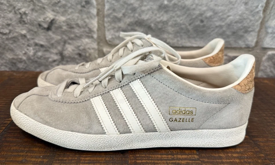 Adidas Gazelle Mujer’s Zapatos Tenis Gris Corcho Talla 8 (funciona como 8.5) -leer Foto 1 de 4