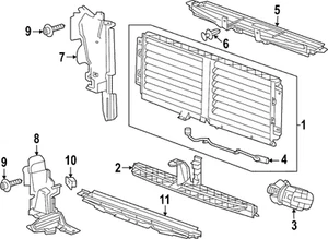 Genuine GM Radiator Air Lower Baffle 84580181 - Picture 1 of 2
