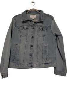 Girls Time And True Light Wash Jean Jacket Size 12-14 - Picture 1 of 6