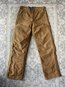 Vintage 80s Carhartt Pants Mens Size W32 L32 Brown USA Union Made Duck Insulated - Picture 1 of 17