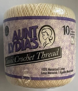 Aunt Lydia's Crochet Cotton Thread Cream Size 10 - Picture 1 of 4