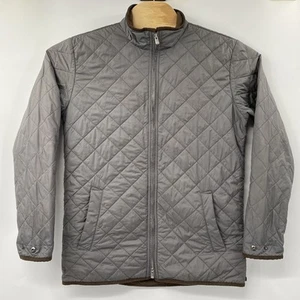 Peter Millar Men's Small Gray Suffolk Quilted Full Zipper Golf Jacket - Picture 1 of 5