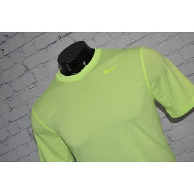 Nike Camisa de Gimnasio Entrenamiento Para Hombres Talla Mediana Poliéster Dri-Fit Amarillo Neón  Foto 1 de 4