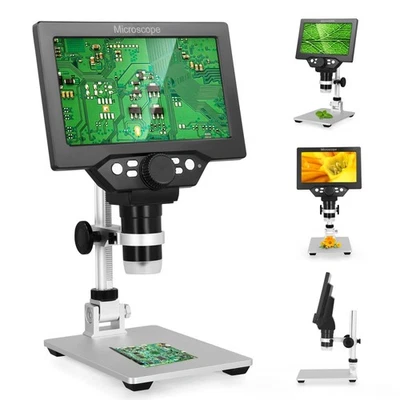 AOFESEL Digitalmikroskop mit Fernbedienung, 7'' Display,1200x Vergrößerung,USB Ausgang