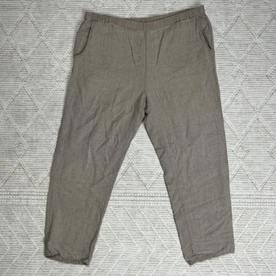 COMO ESTÁ - Pantalones de lino vintage de lino de Jeanne Engelhart para mujer talla M Lagenlook Foto 1 de 4