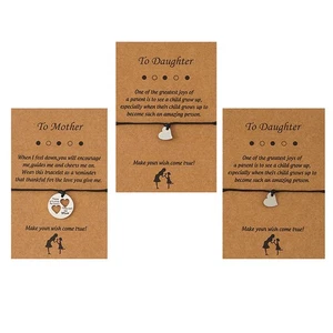  1 Set mutter kinder armband herz passende armband cord geflochtene string - Bild 1 von 12