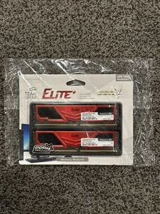 TEAMGROUP Elite Plus DDR4 16GB Kit (2x8GB) 2400MHz Memory Module Ram Upgrade Red - Afbeelding 1 van 4