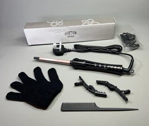 Hair Curling Iron Wand Tongs 9mm Tight Square Barrel Curler 30sec Fast Heating - Picture 1 of 20