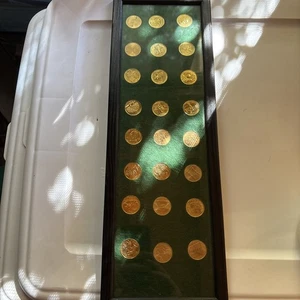 LOT 24 WASHINGTON STATEHOOD QUARTER SET  - 24k GOLD PLATED 2003 2004 P D - Picture 1 of 17