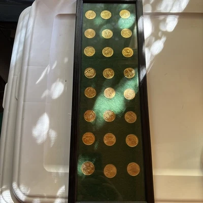 LOT 24 WASHINGTON STATEHOOD QUARTER SET  - 24k GOLD PLATED 2003 2004 P D - Image 1 of 4