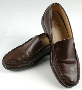 SAS Loafers Men 9W Brown Leather Handsewn Slip On Casual Comfort Shoes USA A925 - Picture 1 of 9